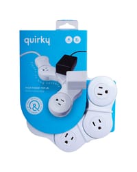 Quirky Pivot Power Jr. 2 ft. L 4 outlets Surge Protector White