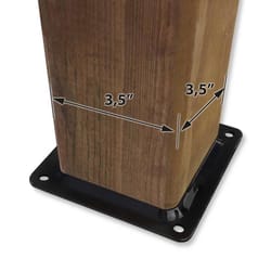 Pylex Fixplak 44 Black Steel Base Plate 4.5 in. L