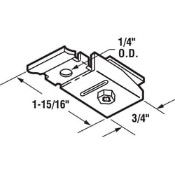 Prime-Line 0.75 in. D X 1.94 in. L Mill Silver Steel Bracket 1 pk