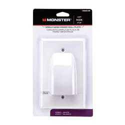 Monster Just Hook It Up White 1 gang Plastic Home Theater Wall Plate 1 pk