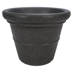 HC Companies Terrazzo 20 in. H X 24 in. D Plastic Bottom-Channel Planter Granite