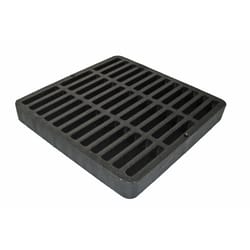 NDS 9 in. Black Square Polyolefin Drain Grate