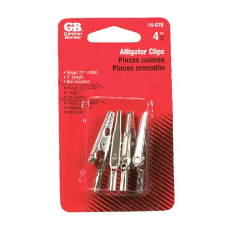 Alligator Clip With Screw, 1 1/2 Inch, 6 ct