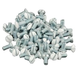 Leviton White Metal Wall Plate Screws 20 pk