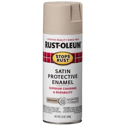 Rust-Oleum Stops Rust Satin French Beige Protective Enamel Spray Paint 12 oz