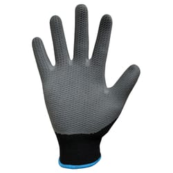 Grease Monkey M Latex Honeycomb Black/Gray Dipped Gloves