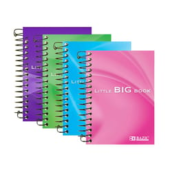 Bazic Products 4 in. W X 5-1/2 in. L College Ruled Side-Spiral Assorted Fat Book