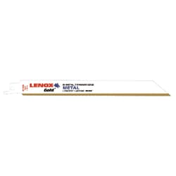 Lenox Gold 8 in. Bi-Metal Reciprocating Saw Blade 18 TPI 5 pk