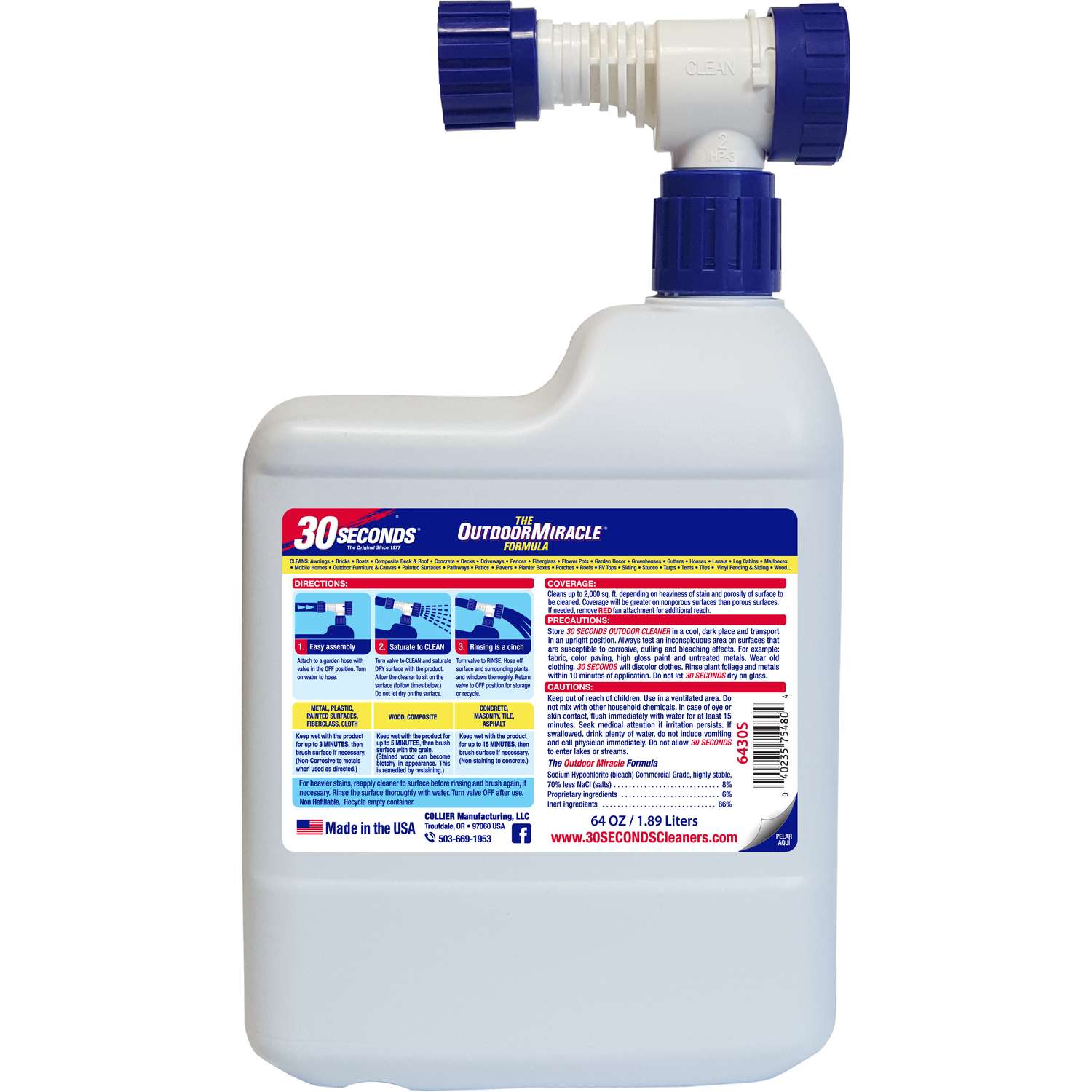 30 SECONDS Outdoor Cleaner 64 oz. Ace Hardware