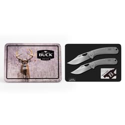 Buck Knives Silver 7CR17 Stainless Steel 4 in. Knife Gift Set