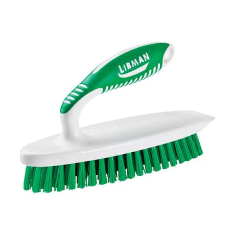 15 Floor Buffer Carpet Scrubbing Brush w/ Carpet Glide - White & Black  Nylon Bristles (13 Actual Diameter)