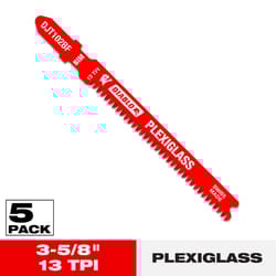 Diablo 3-5/8 in. Bi-Metal T-Shank Plexiglass Jig Saw Blade 13 TPI 5 pk