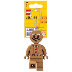 LEGO Minifigures Plastic Brown Gingerbread Man Keychain w/LED Light