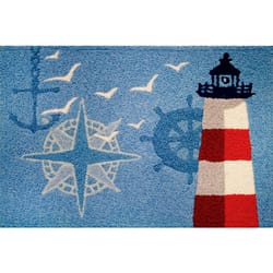 Jellybean 20 in. W X 30 in. L Multi-Color Ocean Outpost Polyester Accent Rug