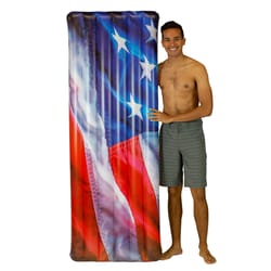 PoolCandy Star & Strips Multicolored PVC Inflatable American Flag Pool Float