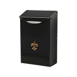 Architectural Mailboxes City Classic Galvanized Steel Wall Mount Black Mailbox