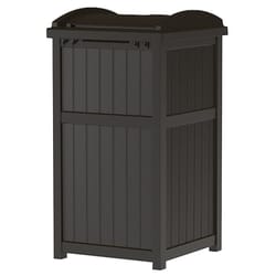 Large Patio Trash Can, Outdoor Trash Can with Locking Lid