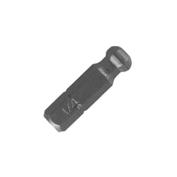 Best Way Tools Ball Hex 1/4 in. X 1 in. L Insert Bit Carbon Steel 1 pc