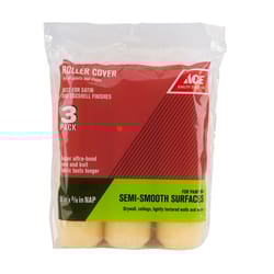 Ace  Knit  3/8 in.  x 9 in. W Regular  Paint Roller Cover  3 pk 