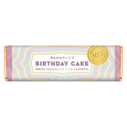 Hammond's Candies Birthday Cake White Chocolate with Confetti Chocolate Candy Bar 2.25 oz