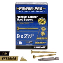 HILLMAN Power Pro No. 9 in. X 2-1/2 in. L Bronze Star Flat Head Premium Deck Screws 1 lb 88 pk