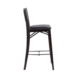 Linon Home Decor Espresso Vinyl Folding Chair