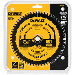 DeWalt 7-1/4 in. D X 5/8 in. Tungsten Carbide Circular Saw Blade 60 teeth 1 pk