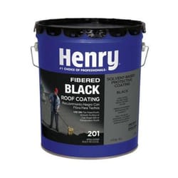 Henry Smooth Black Asphalt Fiber Asphalt Roof Coat 4-3/4 gal