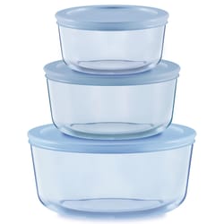 Pyrex Simply Store Blue Food Storage Container Set 3 pk
