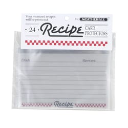 Weatherbee 3 in. H X 5 in. W Ruled Recipe Card Protectors Clear 24 pk