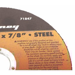 Forney 4-1/2 in. D X 7/8 in. Aluminum Oxide Metal Cut-Off Wheel 1 pc
