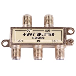 Monster Just Hook It Up 4 Way Coax Splitter 75 ohm 900 MHz 4 pk