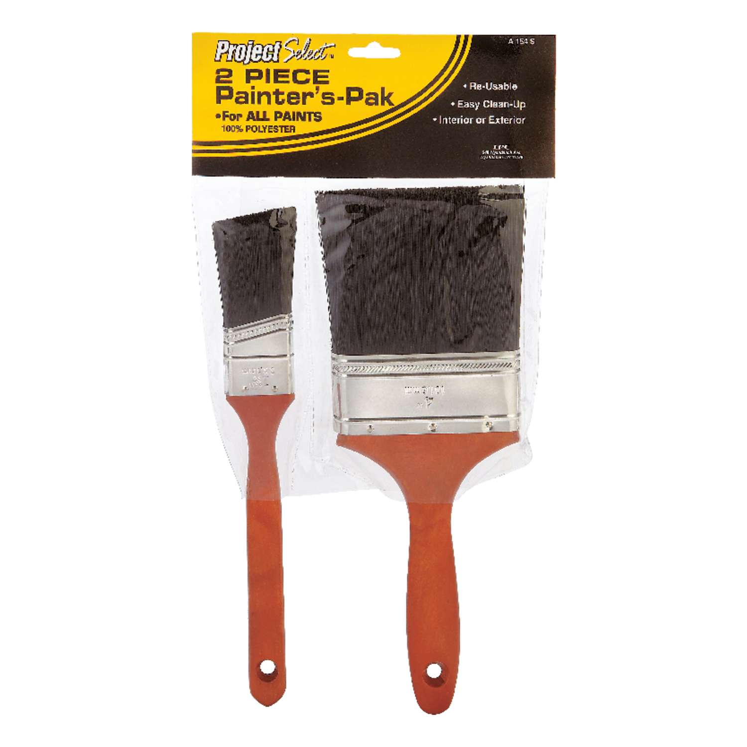 Linzer 11/2 and 4 in. Angle Synthetic Bristle Paint Brush Set Ace