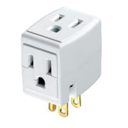Leviton Grounded 3 outlets Cube Tap 1 pk