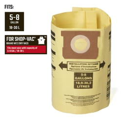 Craftsman 1 in. L X 9.5 in. W Wet/Dry Vac Filter Bag 5-8 gal 2 pc