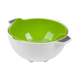 Progressive PrepSolutions Green/White Plastic Bowl & Colander 3 qt