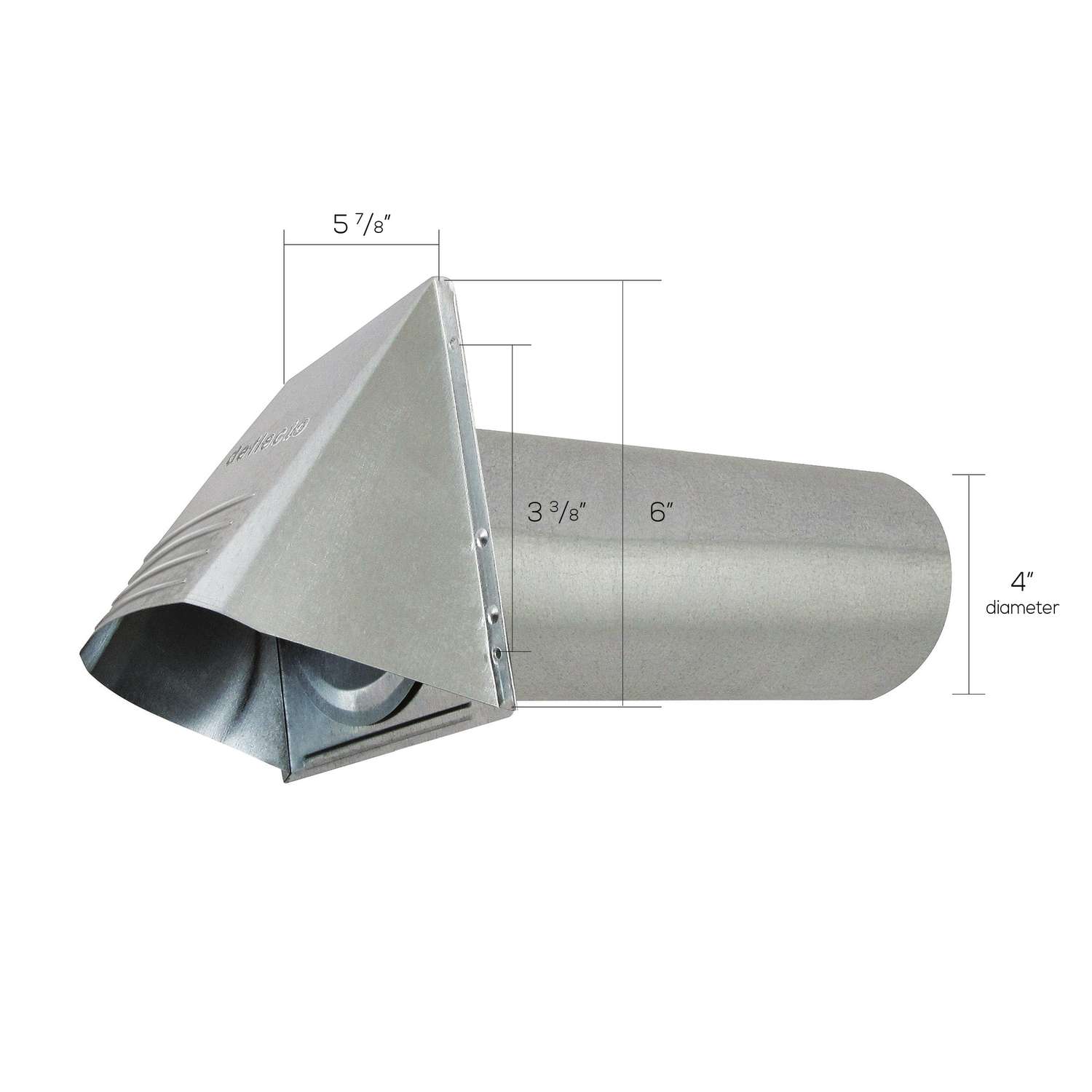 Ace 4 in. W x 4 in. L Galvanized Silver Steel Dryer Vent Ace Hardware
