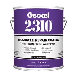 Geocel 2310 Tripolymer Brushable Repair Coating Crystal Clear Multi-Purpose Repair Coating 1 gal
