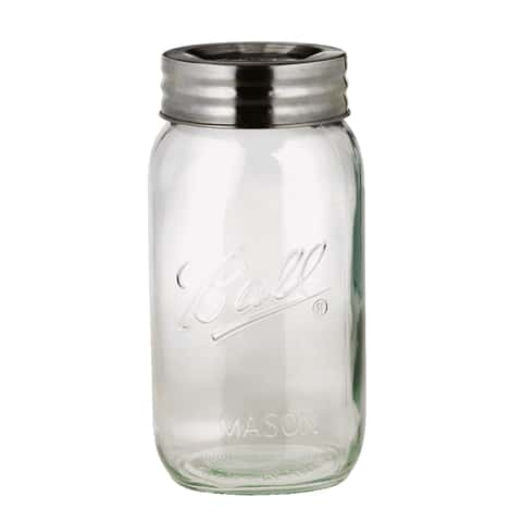 Ball Decorative Mason Jar with One Piece Stainless Steel Lid, Gal. (128oz.)