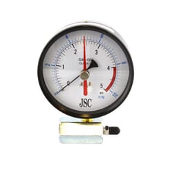 Jones Stephens 4 in. Stainless Steel Pressure Gauge 5 psi