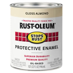 Rust-Oleum Stops Rust Indoor and Outdoor Gloss Almond Oil-Based Rust Prevention Paint 1 qt