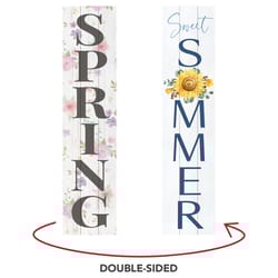 P Graham Dunn Multicolored Wood 47 in. H X 10.5 in. L X 1 in. W Spring Porch Sign