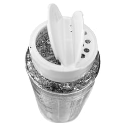 Bazic Products Metallic Silver Glitter Shaker Exterior and Interior 16 oz