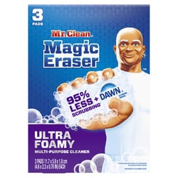 Mr. Clean Ultra Foamy Heavy Duty Cleaning Pad For All Purpose 4.6 in. L 3 pk