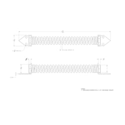 Ace 12 in. D X 1.65 in. L Black Steel Gate Spring