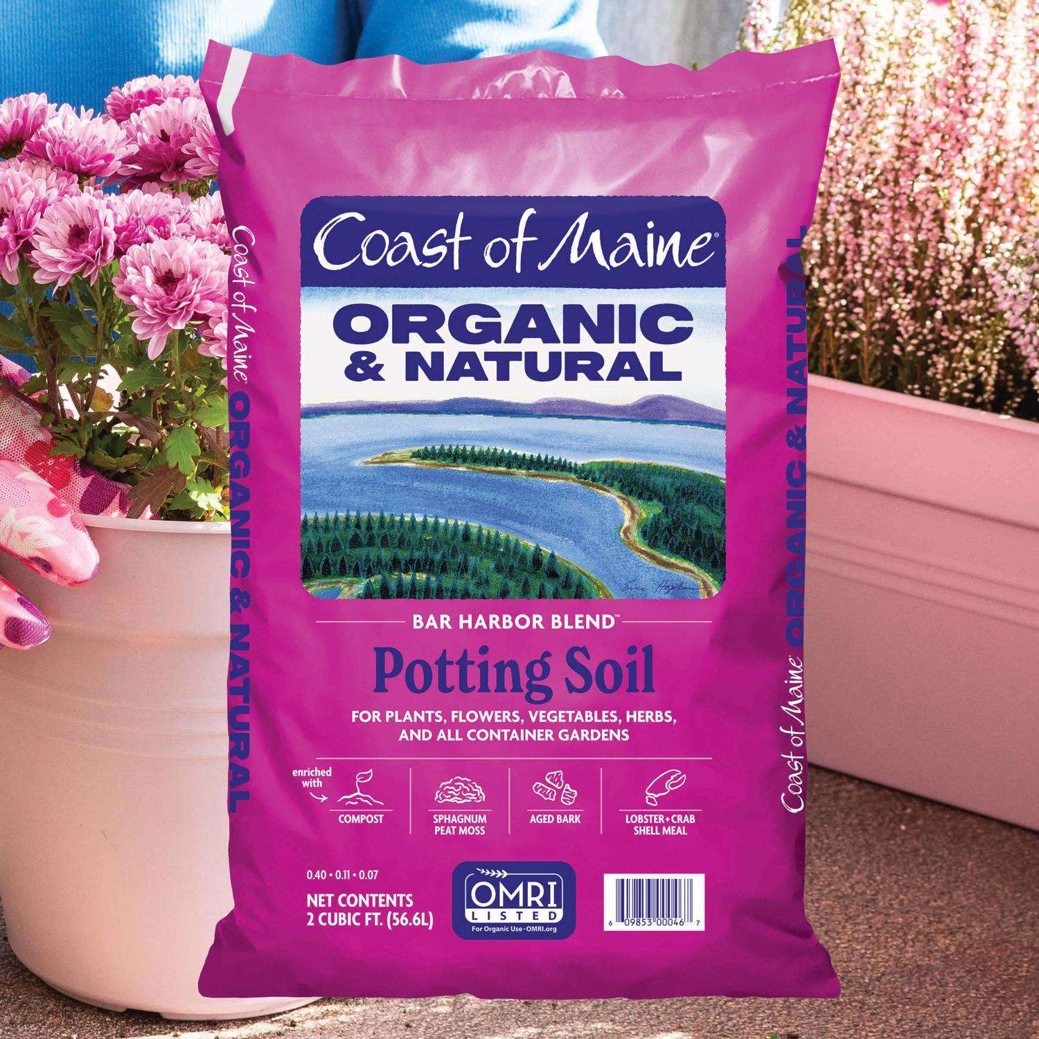 Coast of Maine Bar Harbor Blend Organic Flower and Plant Potting Soil 2 ft³