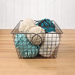 Spectrum Teardrop 12 in. L X 13 in. W X 8 in. H Gray Storage Basket