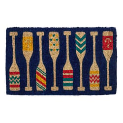 Entryways 30 in. W X 18 in. L Multicolored Paddles Coir Door Mat