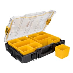 DeWalt ToughSystem 2.0 Storage Organizer Impact-Resistant Poly 10 compartments Black/Yellow
