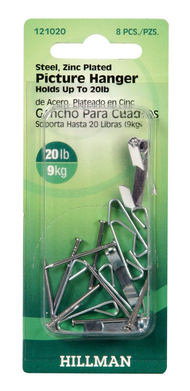 UPC 008236181333 product image for Hillman AnchorWire Silver Steel Picture Hanger 20 lb. 8 pk Conventional | upcitemdb.com